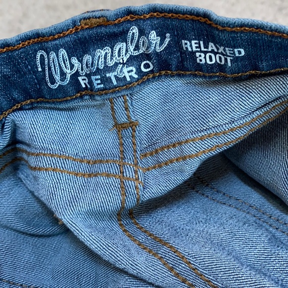 EUC❗️ Wrangler Retro Relaxed Boot Cut Denim Jeans - boys 12 husky - Picture 4 of 5